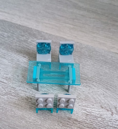 Glass table with chairs - with, 4