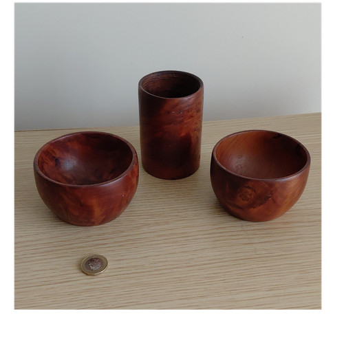 Thuya pen holder and trinket - and, 2