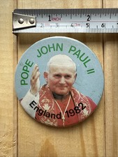 Pope John Paul II Pin Badge - Visit To England 1982 Vintage