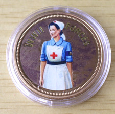 Westminster WWII Forces Collection Gold Plated Red Cross Nurse Medal Coin