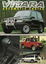 Suzuki Vitara Automatic 1993-1994 UK Market Single Sheet Brochure JX & JLX SE