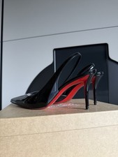 Christian Louboutin Women's Black Posticha 80 Patent Leather.