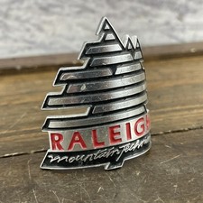 Vintage Raleigh Mountain Technium Peak Head Badge Emblem Bicycle Plate 90s 80s