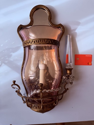 Vintage solid brass - brass, sconce