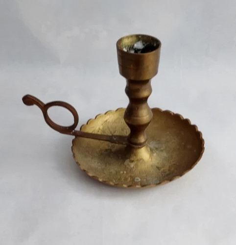 Vintage brass chamberstick - vintage,