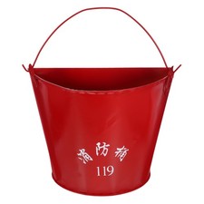 1pc Red Emergency Sand Buckets Reusable Fire-fighting Bucket Equipment