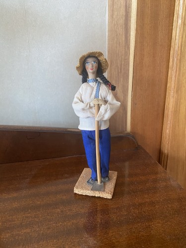Antique wooden peg - doll, with