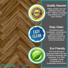 Medium Oak Herringbone Vinyl