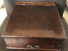 Vintage Mahogany Clerks Writing Slope with Lower Drawer Documents Deeds etc