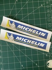 19x3cm Michelin Classic Car STICKERS x2 with FREE POSTAGE.