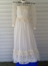 Vintage GUNNE SAX Lace Maxi Dress Boho