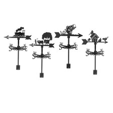 For Backyard Home Garden Crafts Metal Weather Vane Wind Direction Indicator