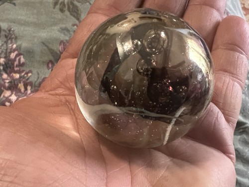 Large iridescent glass - glass, swirl