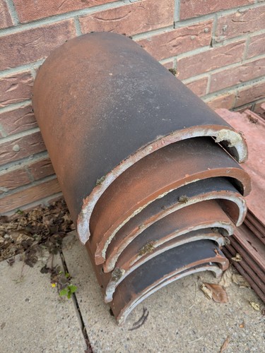 Reclaimed clay ridge tiles - reclaimed,