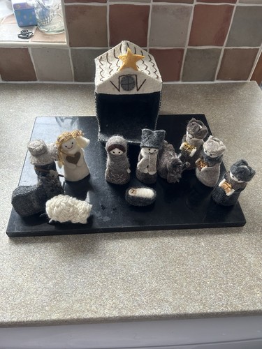Handcrafted felt nativity set - handcrafted,