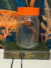 Vintage Retro 1L Orange Top Ravenhead Kilner Glass Storage Preserving Jar