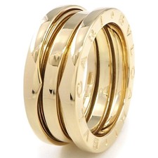 BVLGARI Ring B.zero1 3 Band Logo Spiral 750(18K) Yellow Gold #50 US5