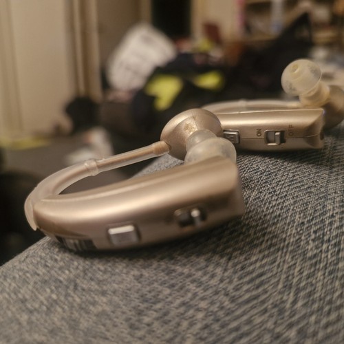 Hearing aid pair rose gold - aid,