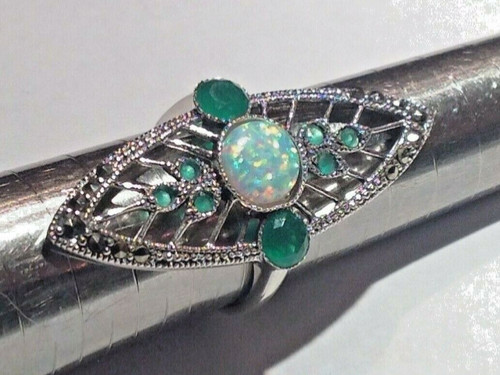 Antique style emerald - emerald, and