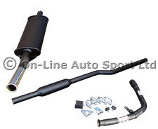 Classic Mini Twin Box 1.75" Big Bore Centre Exit Exhaust System D/Pipe & Fit kit