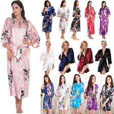 Ladies Silk Satin robe kimono