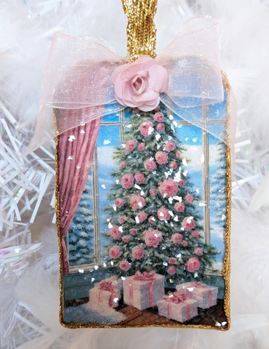 Shabby chic pink roses - chic,