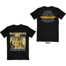 Iron Maiden 'Powerslave World Slavery Tour 1984' Black T shirt - NEW