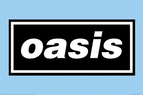 Oasis logo blue maxi poster - blue,