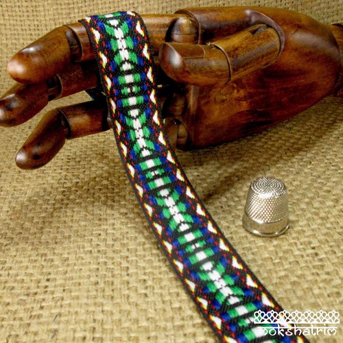 Ikat jacquard ribbon - ribbon, 25mm