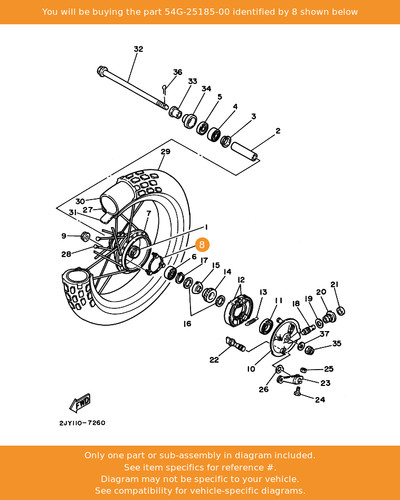 Yamaha ring 54g 25185 00 - yamaha, 1,