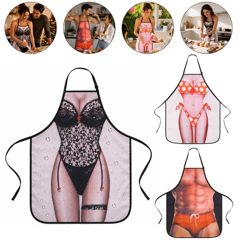 Novelty apron cooking - bbqs, hen