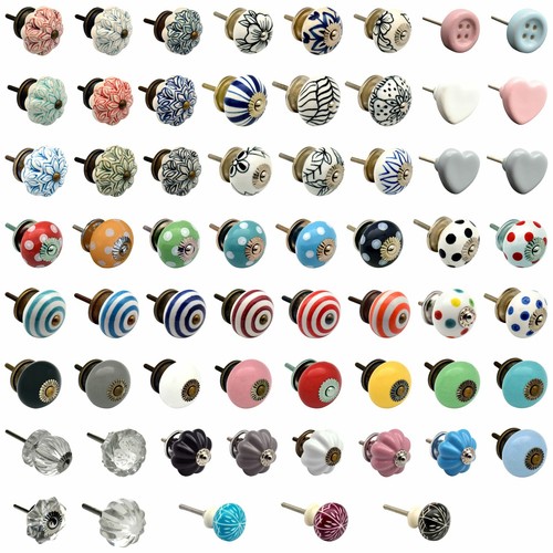 Vintage door knobs ceramic - knobs,