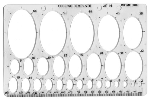 Ellipse template stencil 40018 - ellipse, template/stencil
