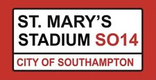 St Marys Stadium Metal Sign, Football sign, Southampton FC sign. Retro wall sign