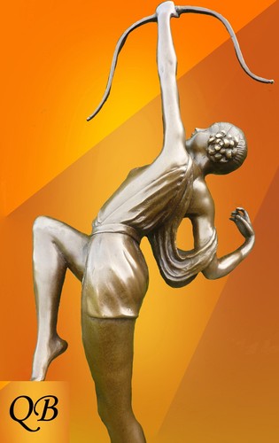 Art deco bronze figurine - deco,