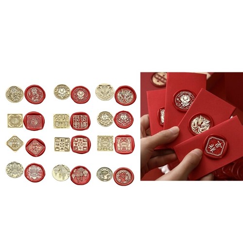 Dragon pattern wax stamp - pattern, head