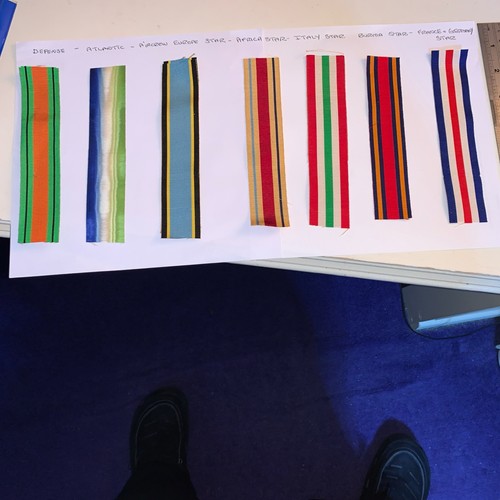 Medal ribbons seven different - medal,