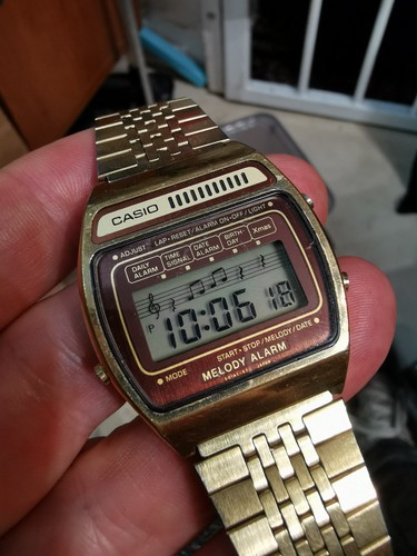 Casio rare h104g gold melody - rare,