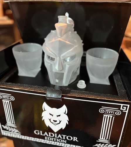 Frosted glass gladiator - glass, helmet