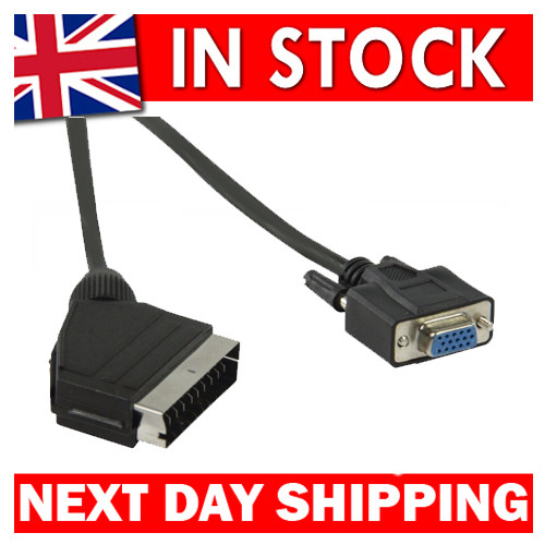 Scart vga cable lead - to,