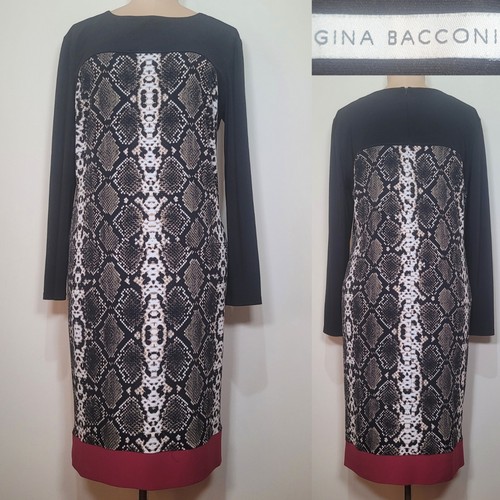 Gina bacconi dress snakeskin - gina,