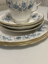 Vintage Colclough Braganza bone china, 1 Tea Cup, 3 Saucer, 3Side Bolw&Milk Bolw