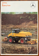 english Brochure Mercedes-Benz Unimog in building trade, types road construction brochure