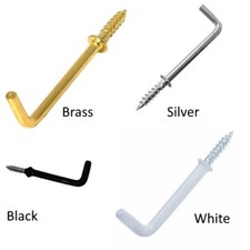 L Hooks DRESSER BRASS Square