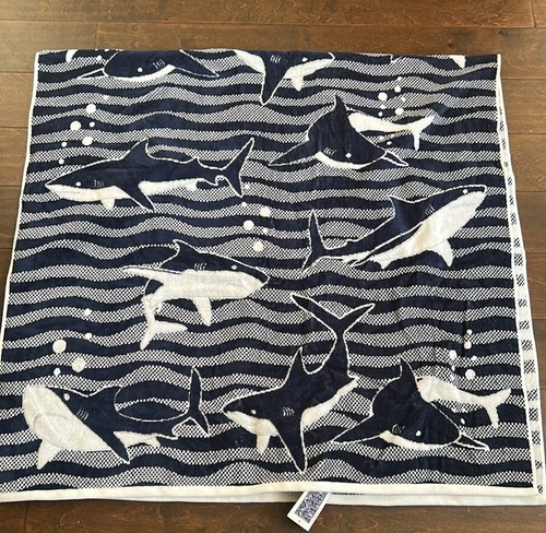Caro beach towel blue - beach, white