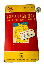 Road Map Germany Shell Tourist Collectable Vintage ra