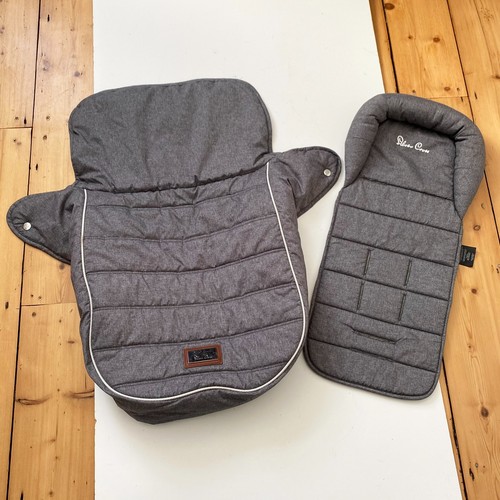 Silver cross footmuff seat - silver,