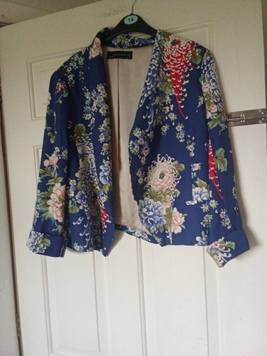 Zara navy silky japanese - silky,