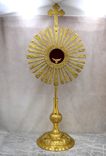 Brass monstrance with clip - monstrance,