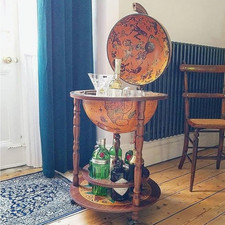 Luxury Globe Drinks Cabinet Earth 50cm Art Drink Bar Unit Classical Drink Unit